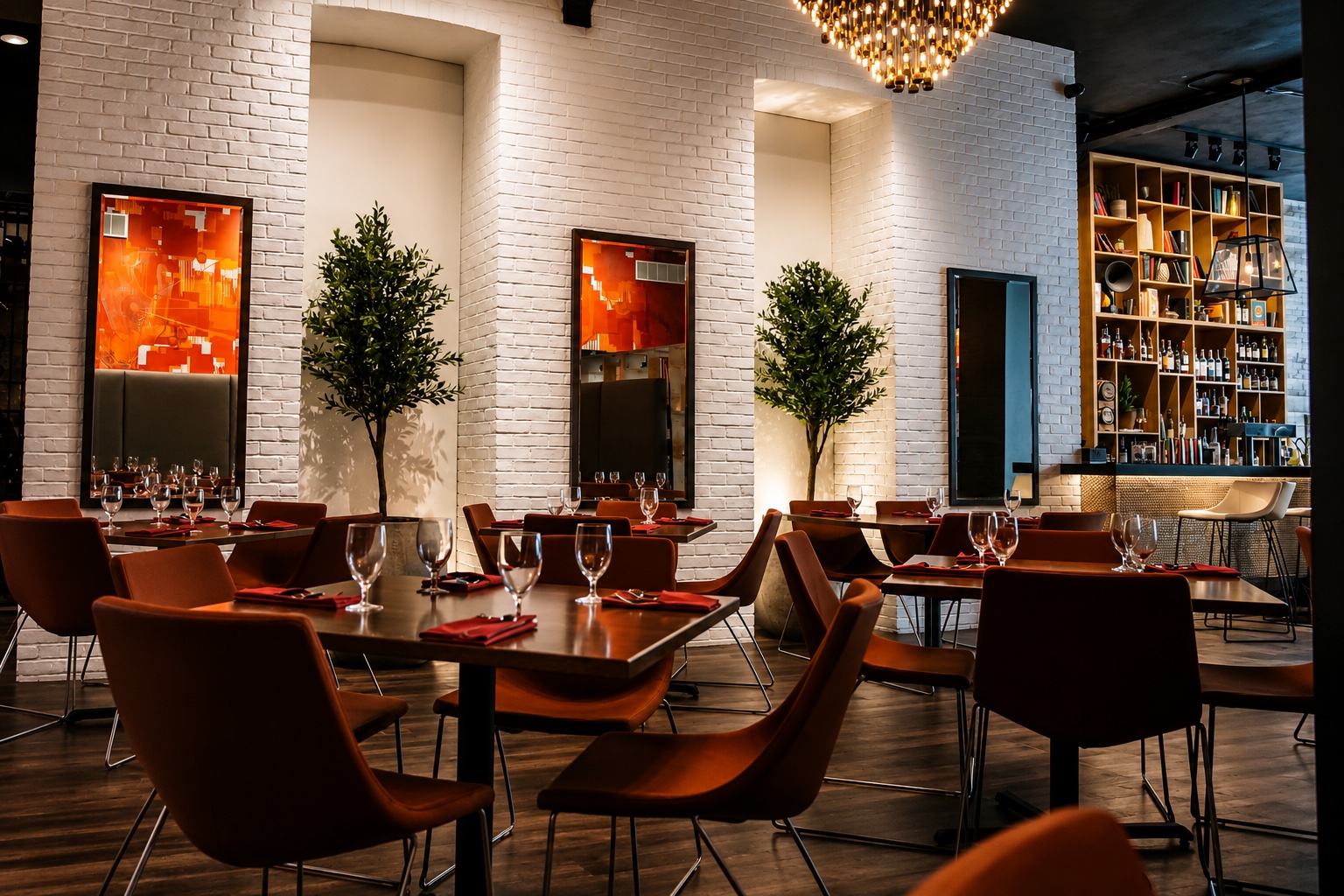 The dining room at Veda — Modern Indian Bistro